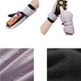 thumbnail image 4 of Lilgiuy Womens Winter Snow Gloves Fashion Warm Waterproof Windproof Cold Weather Snowboard Mittens for Girls Skiing Motorcycle Cycling Driving Gray(One Size), 4 of 5