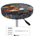 thumbnail image 4 of Kll Various Herbs And Spices In Spoons Round Bar Chair Cushion Cover 12 Inch,Bar Stool Protector With Elastic, Soft Washable, 4 of 7