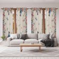 thumbnail image 6 of Spring Floral Birds Kitchen Curtain for Berdoom Living Room Cafe 72 Inch Length, Butterflies Daisy Farmhouse Flowers Tiers Curtains Light Filtering Drapes Window Treatment 2 Panels 52"Wx72"L, 6 of 8