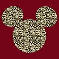 thumbnail image 2 of Junior's Mickey & Friends Cheetah Print Mickey Mouse Logo  Racerback Tank Top Scarlet X Large, 2 of 4
