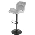 thumbnail image 2 of Juego de 2 Taburete de Bar con Respaldo Sillas de Bar Regulables en Altura, con Asiento Acolchado Terciopelo Sillas Giratorias 360° Muebles Cocina Silla de Comedor, Gris Claro esquí esquí Gafas de esquí, 2 of 5