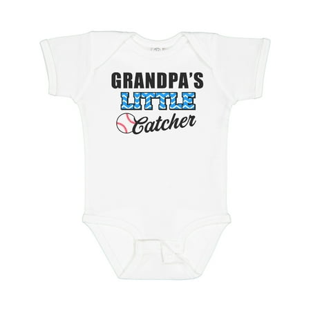 

Inktastic Baseball Grandpas Little Catcher Gift Baby Boy Bodysuit