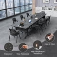thumbnail image 4 of 4 Pack Folding Conference Table on Wheels,Large Rectangular Conference Room Tables Modern Rolling Meeting Seminar Table for 6-8 Person,Training Boardroom Tables for Office Conference Room（70.8in）, 4 of 7