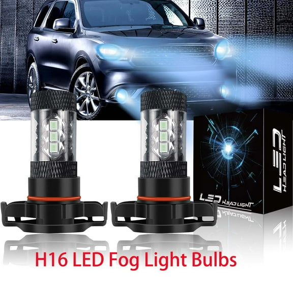 FZPJJNB For DODGE Durango 2011-2013 - H16 LED Fog Light Bulbs 8000K Ice Blue,Pack of 2