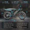 thumbnail image 5 of YareYi Electric Bike for Adults, 750W E-Mountain Bicycle with Dual suspension, 20" Fat Tire E-Bike with Speedometer, 52V 20Ah Removable Battery UL2849, 5 of 9