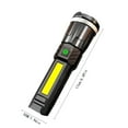 thumbnail image 3 of EUDIDV Portable Flashlight LED Flashlights High Powered Super Bright Flashlight Rechargeable 4 Modes Flash Lights With Side Light For Emergency Outdoor Home Camping Hiking Gift Durable Torch Bright, 3 of 7
