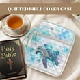 thumbnail image 2 of Garronmavis Blue Sea Turtle Bible Covers for Women with Handle Quilted Bible Cover Multifunctional Bag Bible Study Supplies Book Protector Gift for Christian, 2 of 7