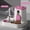 B-Pink, variant on 2 in 1 Gravity Pet Feeder and Water Dispenser Set, Tilted Automatic Cat Food Feeder & Waterer for Indoor Cats
