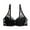 Black, variant on Saient Women's Lace Bra Thin Section Gathered Bra Adjustable Steel Ring 3/4 Cup Bra
