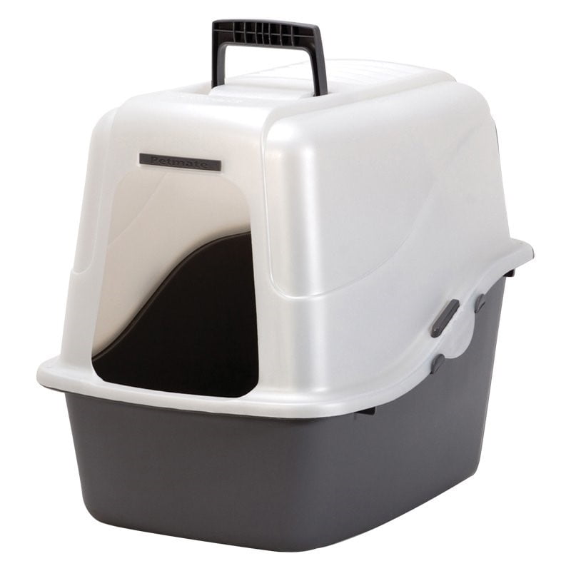 Petmate Deluxe Covered Cat Litter Box Set With Microban, Jumbo