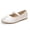White, variant on Rexoro Girls Mary Jane Shoes Shiny Patent Hook and Loop Ballet Flats with for School Party Dress Wear Pink 12 Little Kid