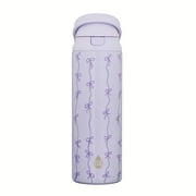 TAL 24oz Insulated Stainless Steel Water Bottle with 2-in-1 Straw & Chug Lid, Purple Bows