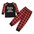 thumbnail image 2 of Family Pajamas Set Cute Elk Printed Red Plaid Sleepwear for Family Women and Men, 2 of 9