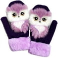 thumbnail image 2 of Cute Animal Mittens, 2023 New Handmade Knitted Plush Animal Mittens Gloves, Full Fingers Thickening Soft Winter Warm Mittens, 2 of 8