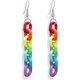 thumbnail image 1 of Pendientes colgantes con cadena de arcoíris de resina ligera y divertida, de acrílico, únicos, modernos, de colores transparentes y extraños para mujeres y niñas. Código de modelo 4, 1 of 5