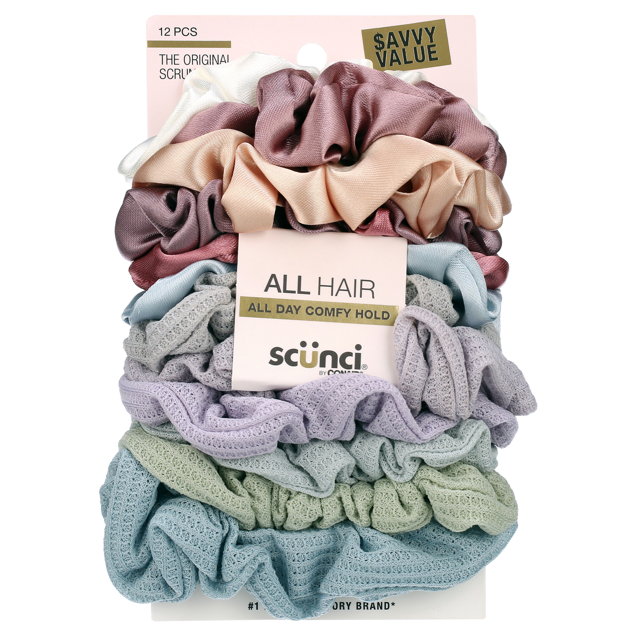 Scunci Scrunchie Hair Ties, Multi-Color, 12 Ct - image 3 of 18