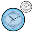 thumbnail image 2 of Indoor 12' Voice-Activated Luminous Decoration Wall Clock With LED Night Light Blue Gray, 2 of 8
