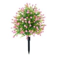 thumbnail image 2 of Arbustos de árboles topiarios artificiales Plantas falsas para exteriores con arbustos con estacas de tierra para Rosa, 2 of 9