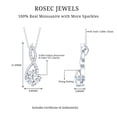 thumbnail image 6 of Rosec Jewels Certified Moissanite Infinity Pendant Necklace - 8 mm Cushion Cut - D-VS1 Quality - Ready to Gift for Valentines Day, 10K White Gold, 6 of 7