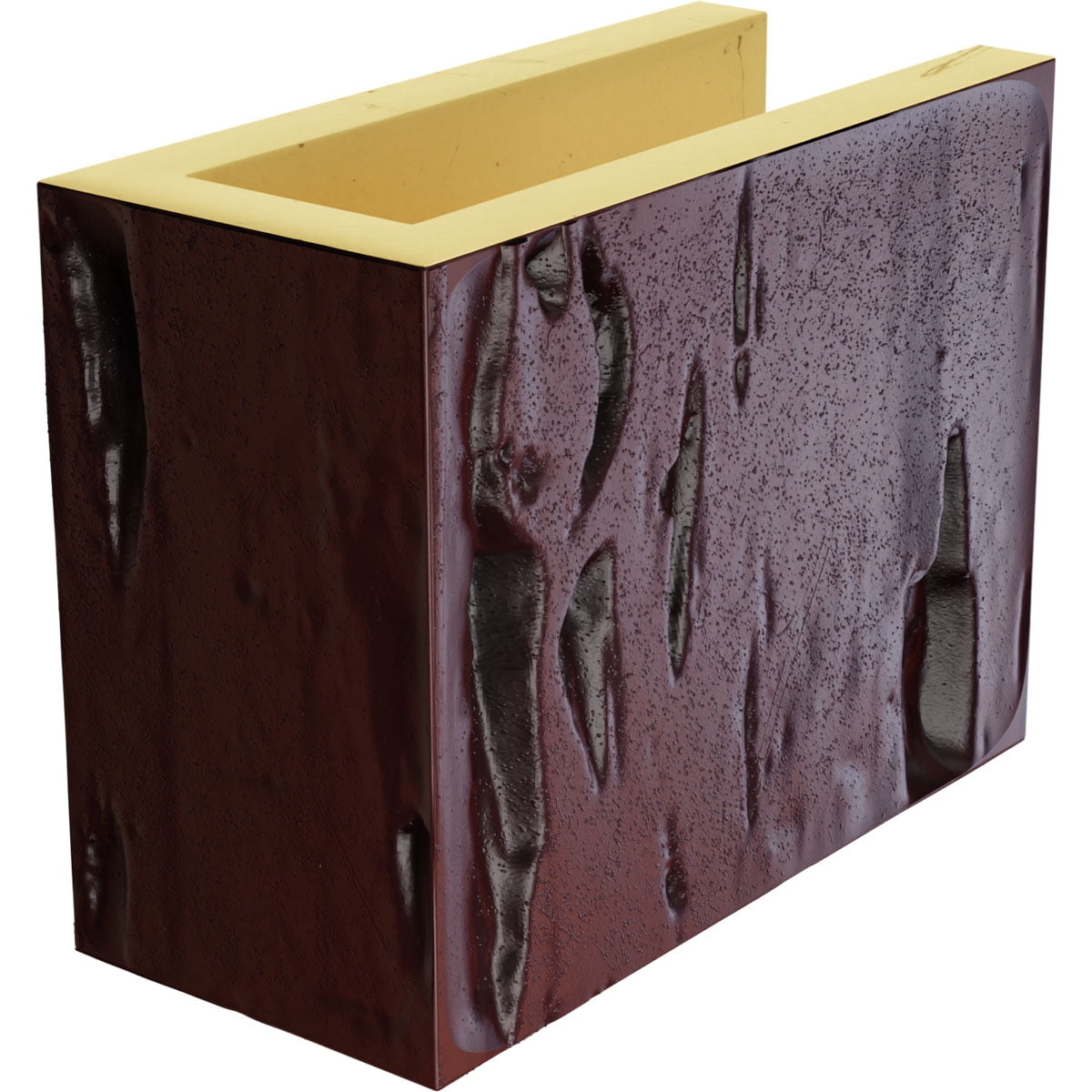 Ekena Millwork 4"H x 6"D x 60"W Pecky Cypress Faux Wood Fireplace Mantel Kit w/ Alamo Corbels, Premium Mahogany