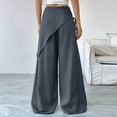 thumbnail image 4 of Women's high-waisted loose-fitting business casual work pants, long straight-leg suit pants, formal trousers, 4 of 9