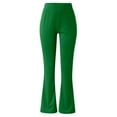 thumbnail image 4 of DHFJKG Womens Casual Flare Pants Solid Color Elastic Waist High Waisted Slim Fit Pants Yoga Sports Horn Casual Pant Stylish Trousers, 4 of 4