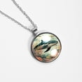 thumbnail image 4 of Whale Women's Round Glass Pendant Necklace, 4 of 5