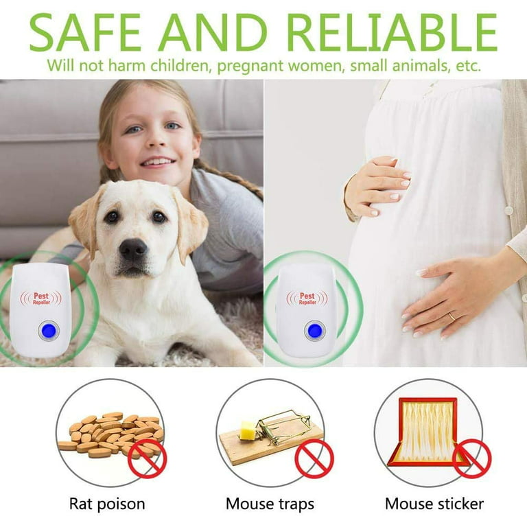 Ultrasonic Pest Repeller Pest Repellent Ultrasonic Plug in Mouse Repellent  Spider Repellent for House Indoor Electronic Pest Control Device for Bugs  Spiders Insects Mice Roaches Mouse 6 Packs