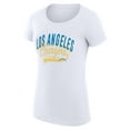 thumbnail image 2 of Women's G-III 4Her by Carl Banks White Los Angeles Chargers Filigree Logo Fitted T-Shirt, 2 of 3