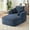 Blue, variant on MAYEERTY Single Corduroy Chaise Lounge Sofa, Modern Couch with Spring Cushion for Apartment, 65*39*33"Dark Grey