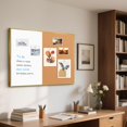 thumbnail image 4 of QUEENLINK White Board Cork Board Combo, 36'' x 24'', Magnetic Dry Erase Board and Pin Board for Wall, Gold Aluminum Frame Bulletin Board for Home Off, 4 of 9