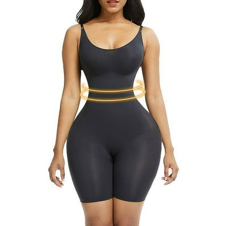 

COMFREE Shapewear for Women Tummy Control Fajas Seamless Body Shaper Open Bust Mid-Thigh Bodysuit Shorts