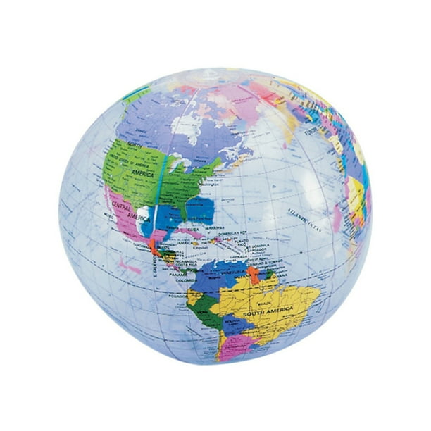Rhode Island Novelty 16" Inflatable Clear See Through Globe Printed