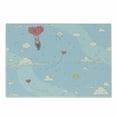 thumbnail image 1 of Unicorn Party Cutting Board, Flying Horse with Heart Balloons Cartoon Girly Design, Decorative Tempered Glass Cutting and Serving Board, Small Size, Pale Blue Multicolor, by Ambesonne, 1 of 1