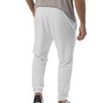 thumbnail image 3 of UKAP Men Sweatpants Elastic Waist Pants Drawstring Trousers Loose Summer Bottoms White S, 3 of 4