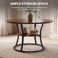 thumbnail image 5 of Hawsaiy 47.2" Round Dining Table Set for 4, Modern Kitchen Table with 4 Upholstered PU Leather Dining Chairs, Dining Room Table with Storage Shelf, Small Space Furniture, 5 of 9