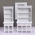 thumbnail image 2 of Vitrina de 2 niveles para casas de muñecas de madera en miniatura, 2 of 2