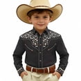 thumbnail image 4 of PRfgtbd Boys Western Cowboy Shirts Printed Retro Long Sleeve Button Down Shirts Turndown Collar Casual Blouse Tops Children's Wear Trendy T Shirts Tops, 4 of 4