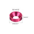 thumbnail image 2 of Uxcell Cone Cup Countersunk Washers Anodized Aluminum Gaskets for Screw RC Rose Red M8 20 Pcs, 2 of 6