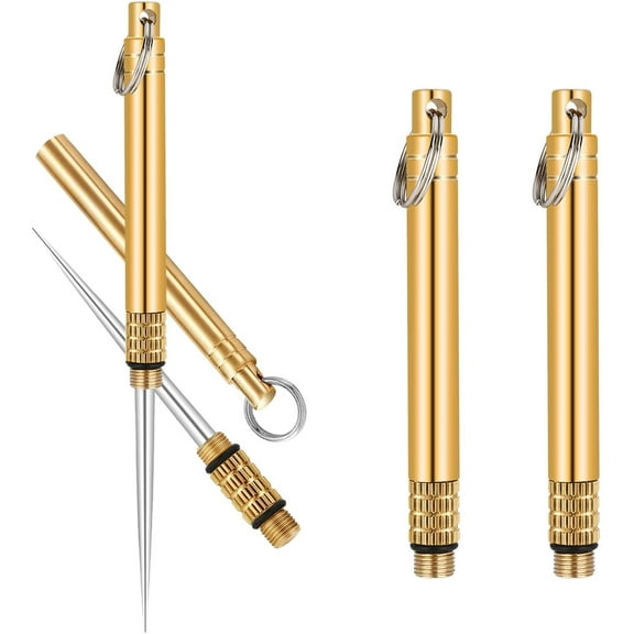 2 Pieces Mental Toothpick with Protective Holder, Resuable Titanium Toothpick, Portable Titanium Toothpick for Outdoor Picnic and Camping