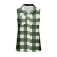 thumbnail image 4 of Wycnly Tank Top for Women Womens Workout Tops Button Down Loose Vest Shirts with Pocket Cute Geometric Print Sleeveless T-shirt Girls Sleeveless Shirt, 4 of 5