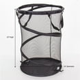 thumbnail image 2 of Household Essentials Pop-Up Mesh Laundry Hamper, Springform Steel Frame, Mesh Lining for Air Circulation, Large Capacity, Easy Set-Up, Compact Storage, Black, 2 of 4