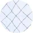 thumbnail image 1 of Ahgly Company Indoor Round Solid Blue Modern Area Rugs, 6' Round, 1 of 4