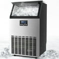 thumbnail image 2 of Auseo Commercial Crescent Ice Maker, 100Lbs/24H Stainless Steel, 64Pcs in 11-20 Mins, 2 Water Adding Modes, Companies/Families/Bars, 2 of 9