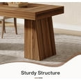 thumbnail image 5 of Table à Manger Rectangulaire de 5 Pouces pour 4-6, Table de Cuisine en Bois, Table à Manger Style Ferme, 5 of 5