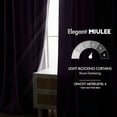 thumbnail image 5 of Purple Velvet Curtains 108 inches - Luxury Blackout Curtains for Bedroom Living Room Thermal Insulated Super Soft Window Drapes Rod Pocket & Back Tab, W52 x L108 inches, 2 Panels, 5 of 7