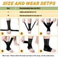 thumbnail image 4 of BlinkLLX 1 Pair Ankle Brace for Kids Compression Ankle Sleeves Adjustable Foot Support Brace Elastic Guard for Children Boys Girls Sports Running Jogging Dance Fitness Gymnastics(Black,X-Small), 4 of 6