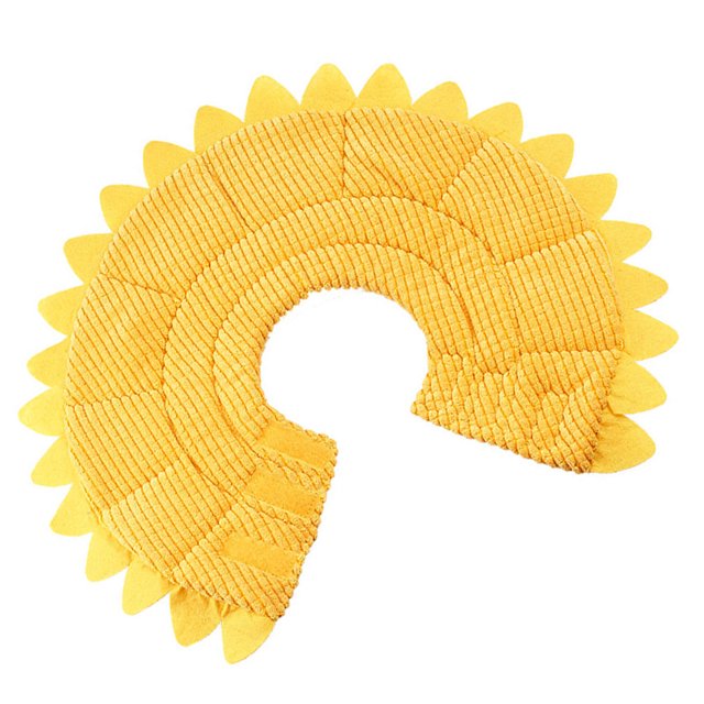 Minkissy 1Ensemble Collier Elizabeth en Fibre Jaune pour Chiens Forme Conique Réglable Profondeur 30-39cm 16.5cm