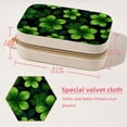 thumbnail image 5 of St. Patrick's Day Velvet Portable Storage Box with Removable Compartment - a Stylish Decorative Box, Bracelet Holder, and Jewelry Stand - Gift, 5 of 7