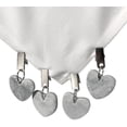 thumbnail image 2 of WHW Natural Stone Hearts Table Cloth Weights on Clip Hanger Clamps, Light Gray, Set of 4, 2 of 6
